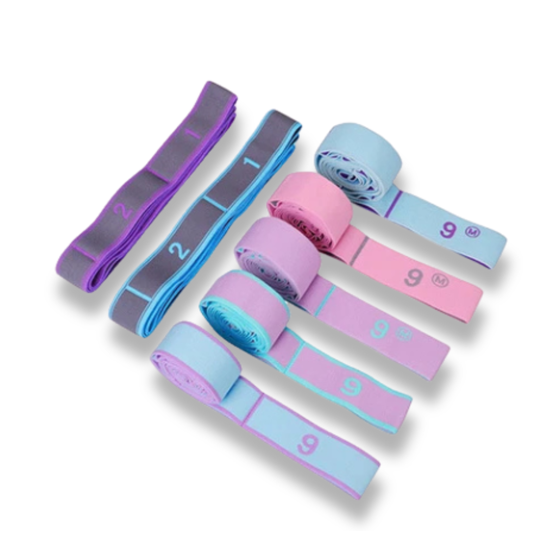 Multi-Section Elastic Yoga Resistance Bands Adult Child Dance Training Gym Home Pilates Exercise Pull Strap Belt Fitness Sport