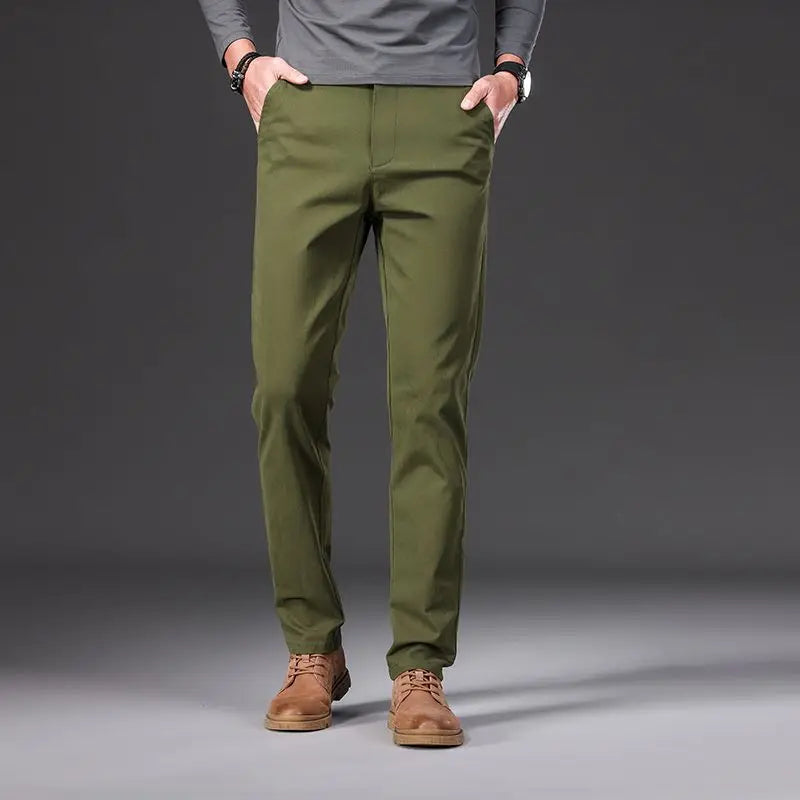 Classic 8 Color Casual Pants Men Spring Autumn New Business Fashion Comfortable Stretch Cotton Elastic Straigh Jeans Trousers