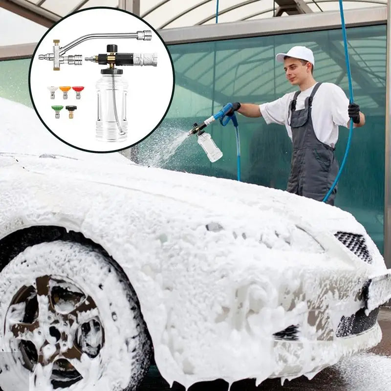 Foam Car Wash Sprayer Car Soap Sprayer Spray Nozzle Pressure Attachment Kit Adjustable Mode For Truck Outdoor Lawn House Car