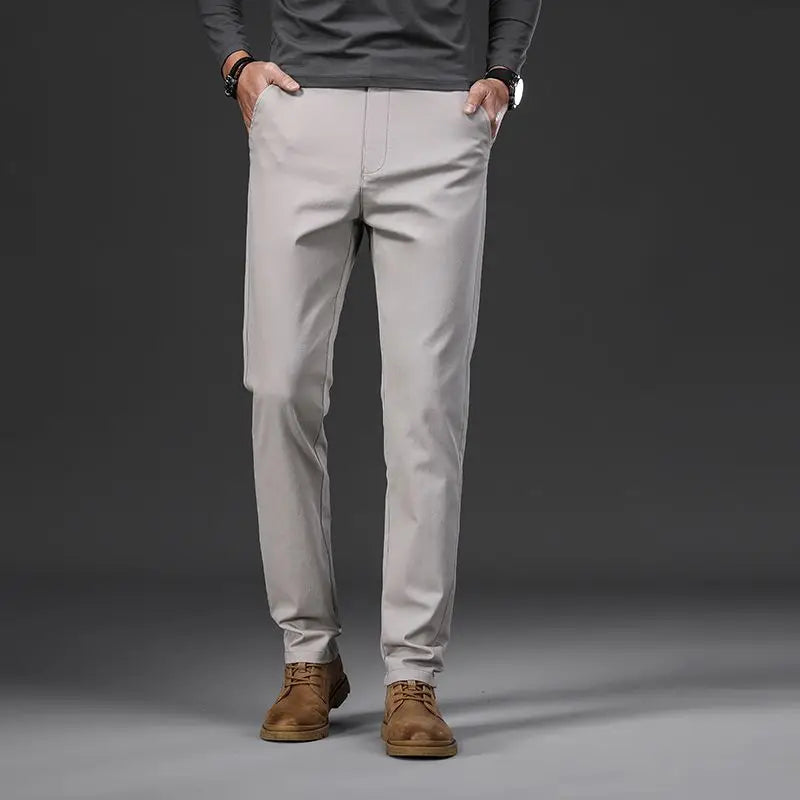 Classic 8 Color Casual Pants Men Spring Autumn New Business Fashion Comfortable Stretch Cotton Elastic Straigh Jeans Trousers