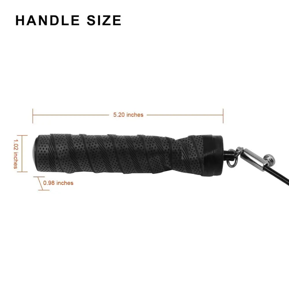 Steel Wire Heavy Jump Rope Speed Fitness Rope Solid PVC Rubber Coating Bearing High Speed Cable