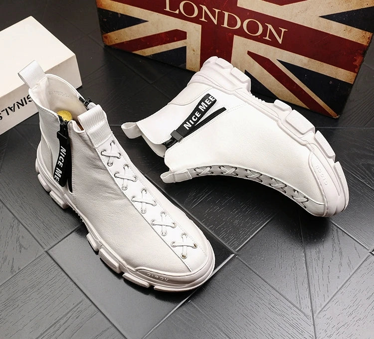 Men's Luxury Designer Suede Embroidery Thick Bottom Casual Flats Platform Shoes Skateboard Sew and glue Sneakers Zapatos Hombre
