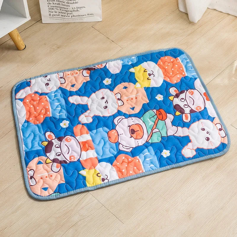 쿨매트 Washable Pet Diaper Mat Reusable Mats for Dogs Dog Bed Urine Washable Dog Training Pad Four Seasons Pet Mat Urine 강아지