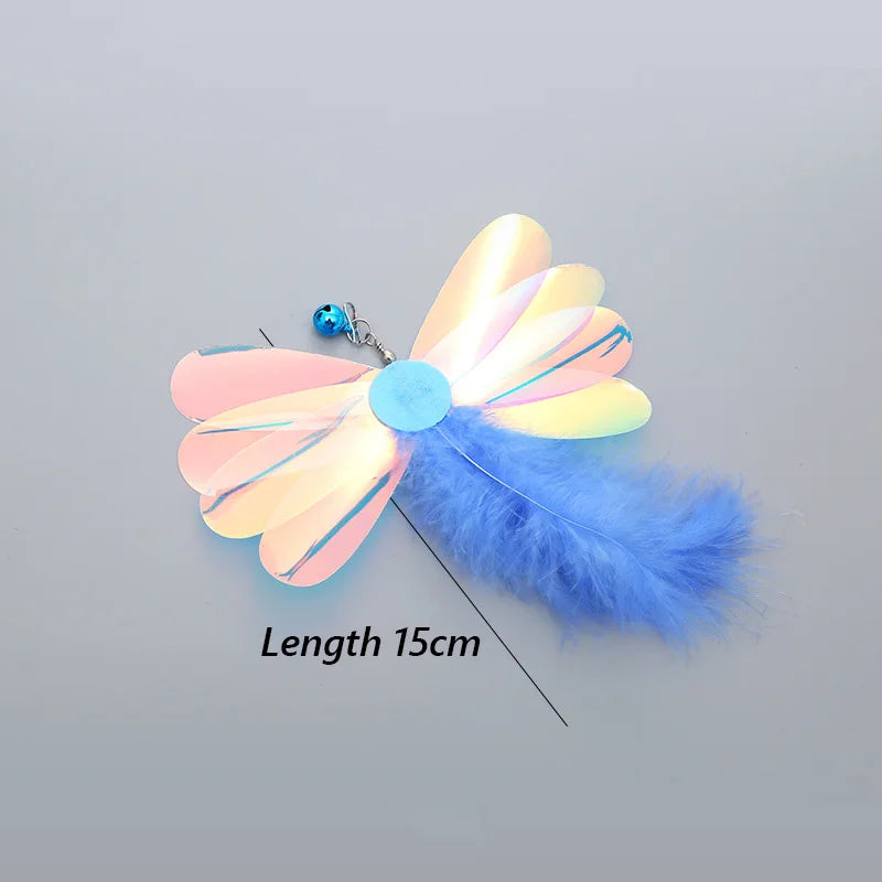 Fish Rod Shape Cat Teaser Stick and Insect Bait Funny Kitten Interactive Toys Pet Accessories for Cats mascotas jouet pour chat
