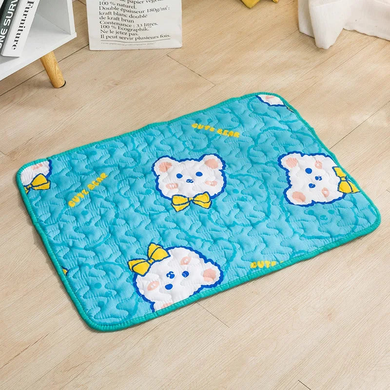 쿨매트 Washable Pet Diaper Mat Reusable Mats for Dogs Dog Bed Urine Washable Dog Training Pad Four Seasons Pet Mat Urine 강아지