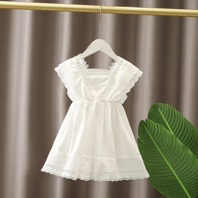 Girl Suspended Dress Summer Dress Children Fashionable Yarn Dress Children Princess Dress Girl Платье Для Девочки Ropa De Niña