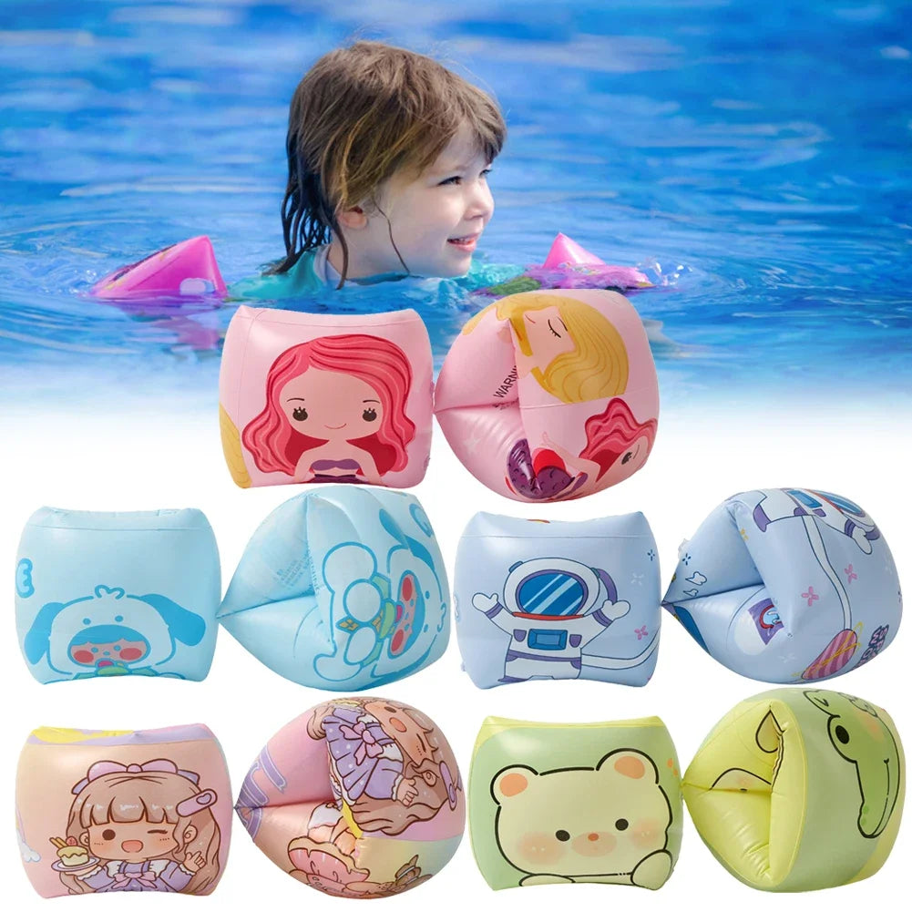 Cute Arm Floaties Inflatable Swim Floater Sleeves PVC Swimming Arm Float Rings Safe for Kids Toddlers and Adults