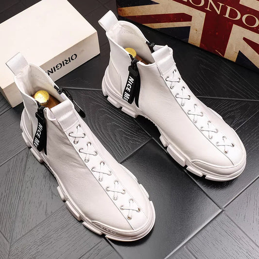Men's Luxury Designer Suede Embroidery Thick Bottom Casual Flats Platform Shoes Skateboard Sew and glue Sneakers Zapatos Hombre