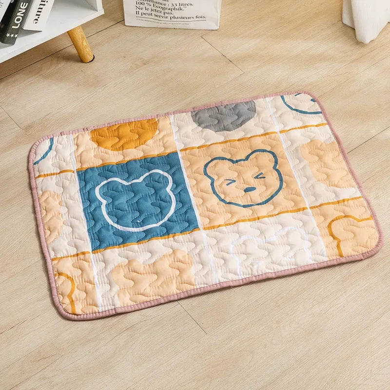 쿨매트 Washable Pet Diaper Mat Reusable Mats for Dogs Dog Bed Urine Washable Dog Training Pad Four Seasons Pet Mat Urine 강아지