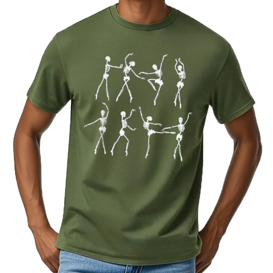 Disfraz de Halloween para niña,  esqueleto de bailarinas, ropa informal para hombre, Tops de algodón para verano