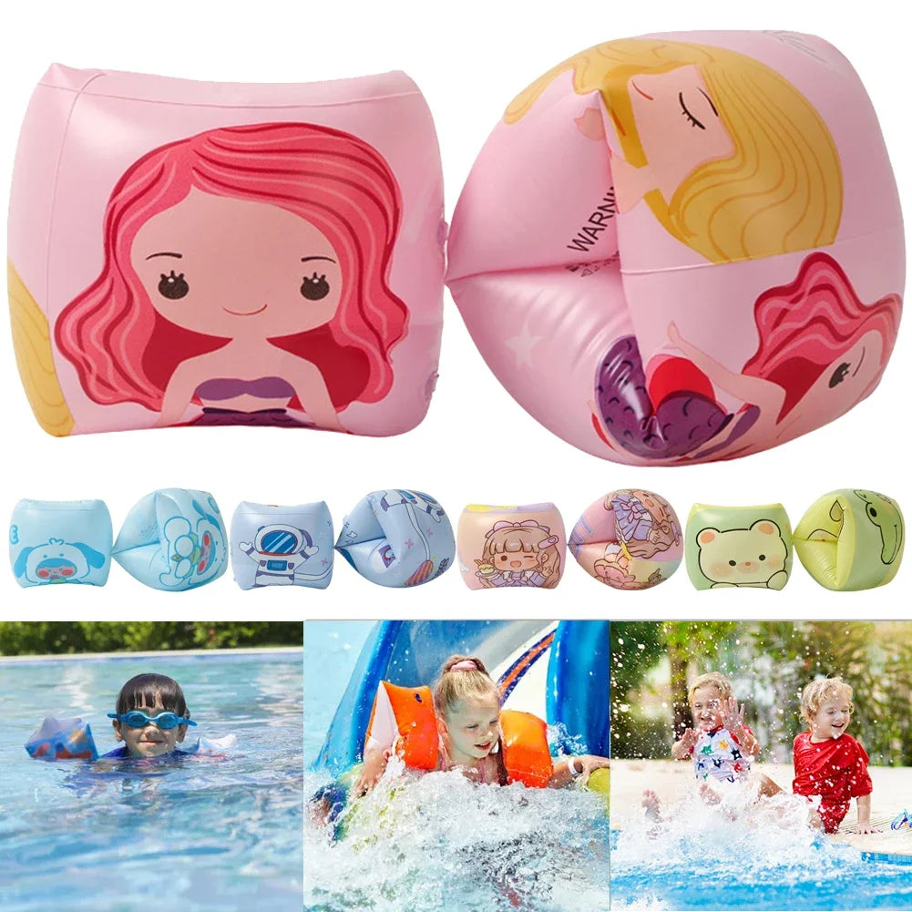 Cute Arm Floaties Inflatable Swim Floater Sleeves PVC Swimming Arm Float Rings Safe for Kids Toddlers and Adults
