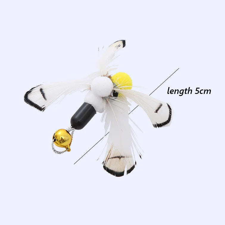 Fish Rod Shape Cat Teaser Stick and Insect Bait Funny Kitten Interactive Toys Pet Accessories for Cats mascotas jouet pour chat