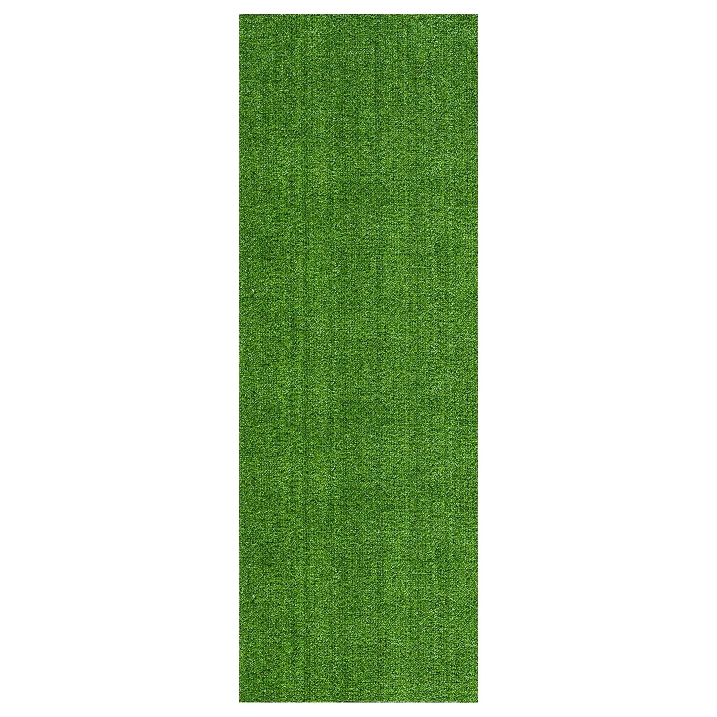 Sweet Home Stores Waterproof 3x15 Indoor/Outdoor Artificial Grass Rug for Patio Pet Deck, 2'7" x 15', Green