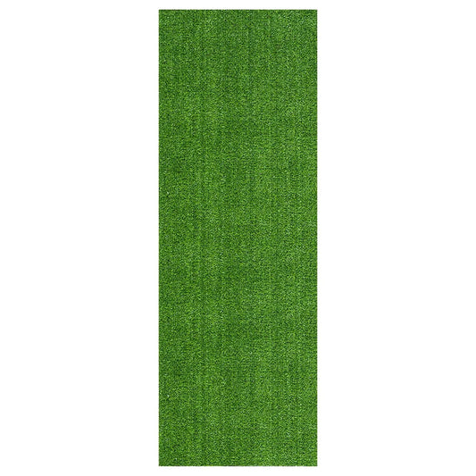 Sweet Home Stores Waterproof 3x15 Indoor/Outdoor Artificial Grass Rug for Patio Pet Deck, 2'7" x 15', Green