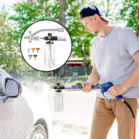 Foam Car Wash Sprayer Car Soap Sprayer Spray Nozzle Pressure Attachment Kit Adjustable Mode For Truck Outdoor Lawn House Car