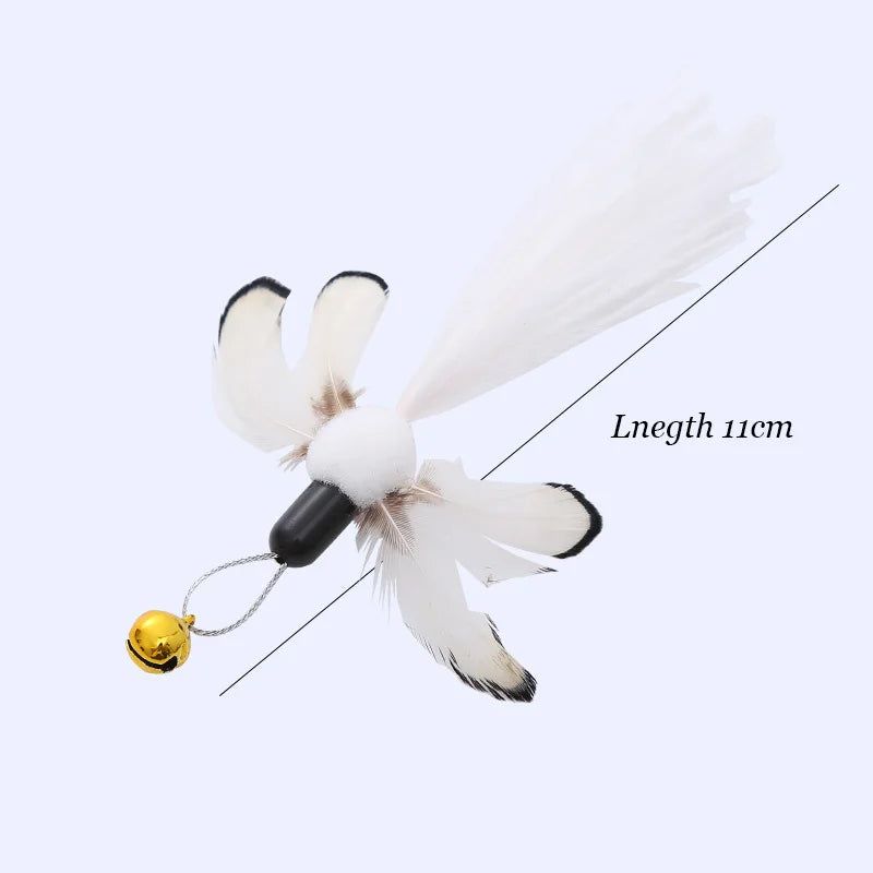 Fish Rod Shape Cat Teaser Stick and Insect Bait Funny Kitten Interactive Toys Pet Accessories for Cats mascotas jouet pour chat
