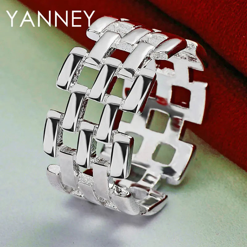 925 Sterling Silver 7/8/9/10# Exquisite Braided Rings For Women Fashion Charm Christmas Gift Jewelry Wedding Accessories