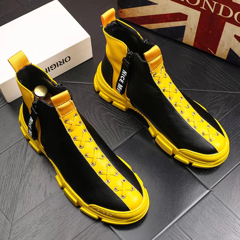 Men's Luxury Designer Suede Embroidery Thick Bottom Casual Flats Platform Shoes Skateboard Sew and glue Sneakers Zapatos Hombre