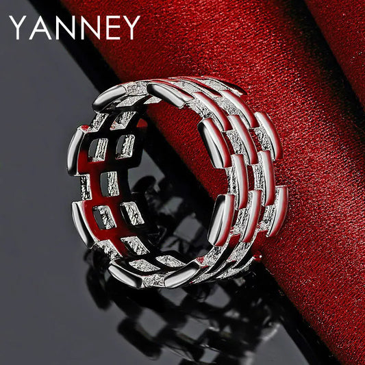 925 Sterling Silver 7/8/9/10# Exquisite Braided Rings For Women Fashion Charm Christmas Gift Jewelry Wedding Accessories