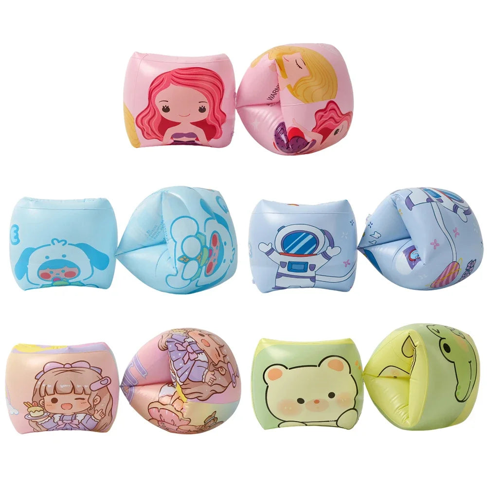 Cute Arm Floaties Inflatable Swim Floater Sleeves PVC Swimming Arm Float Rings Safe for Kids Toddlers and Adults