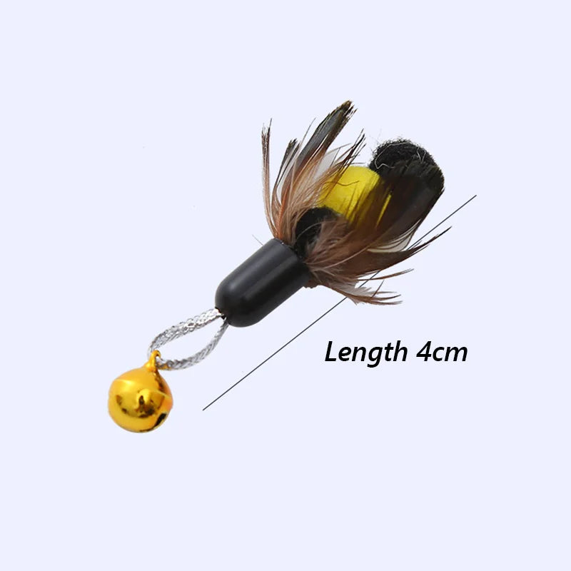 Fish Rod Shape Cat Teaser Stick and Insect Bait Funny Kitten Interactive Toys Pet Accessories for Cats mascotas jouet pour chat