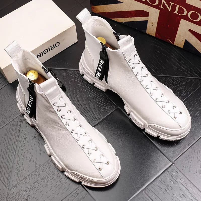 Men's Luxury Designer Suede Embroidery Thick Bottom Casual Flats Platform Shoes Skateboard Sew and glue Sneakers Zapatos Hombre