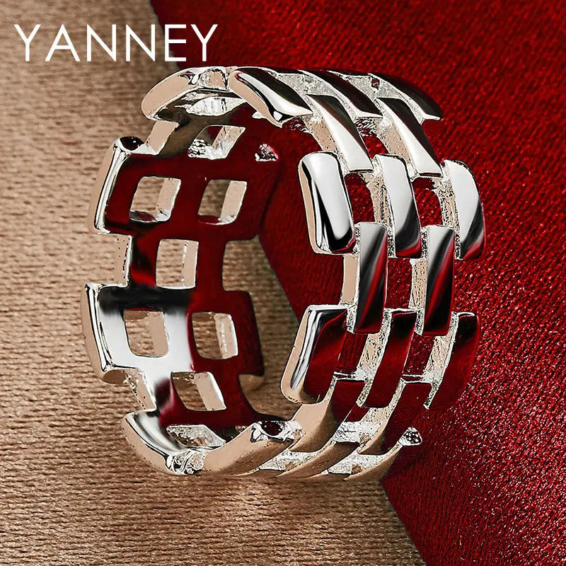 925 Sterling Silver 7/8/9/10# Exquisite Braided Rings For Women Fashion Charm Christmas Gift Jewelry Wedding Accessories