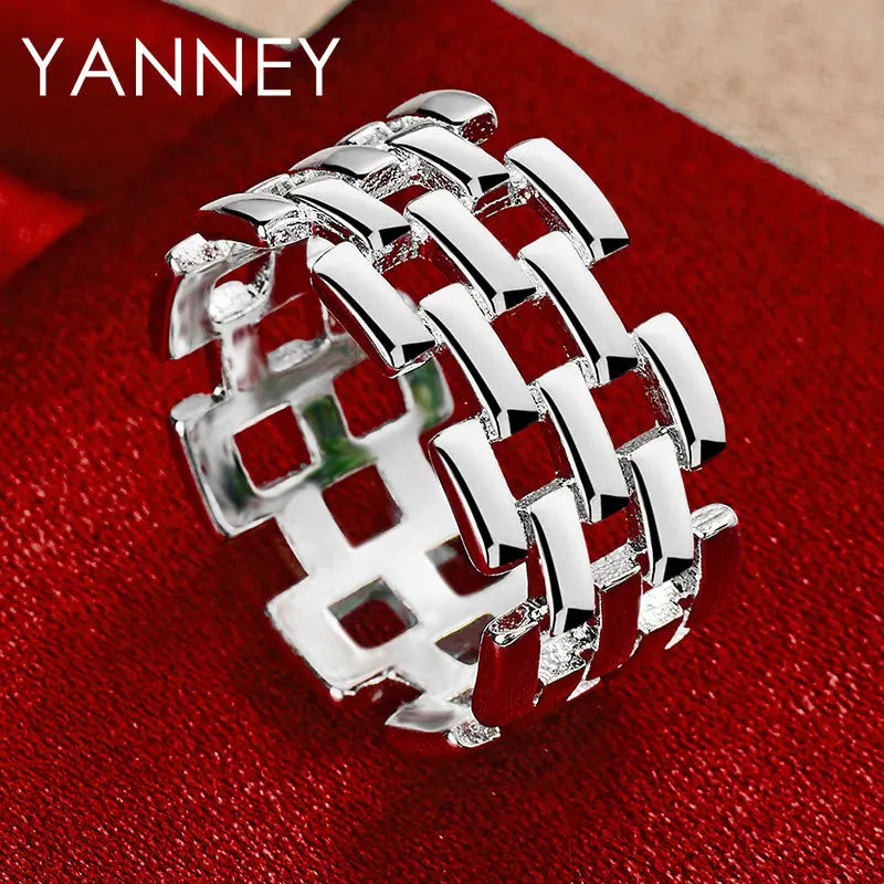 925 Sterling Silver 7/8/9/10# Exquisite Braided Rings For Women Fashion Charm Christmas Gift Jewelry Wedding Accessories
